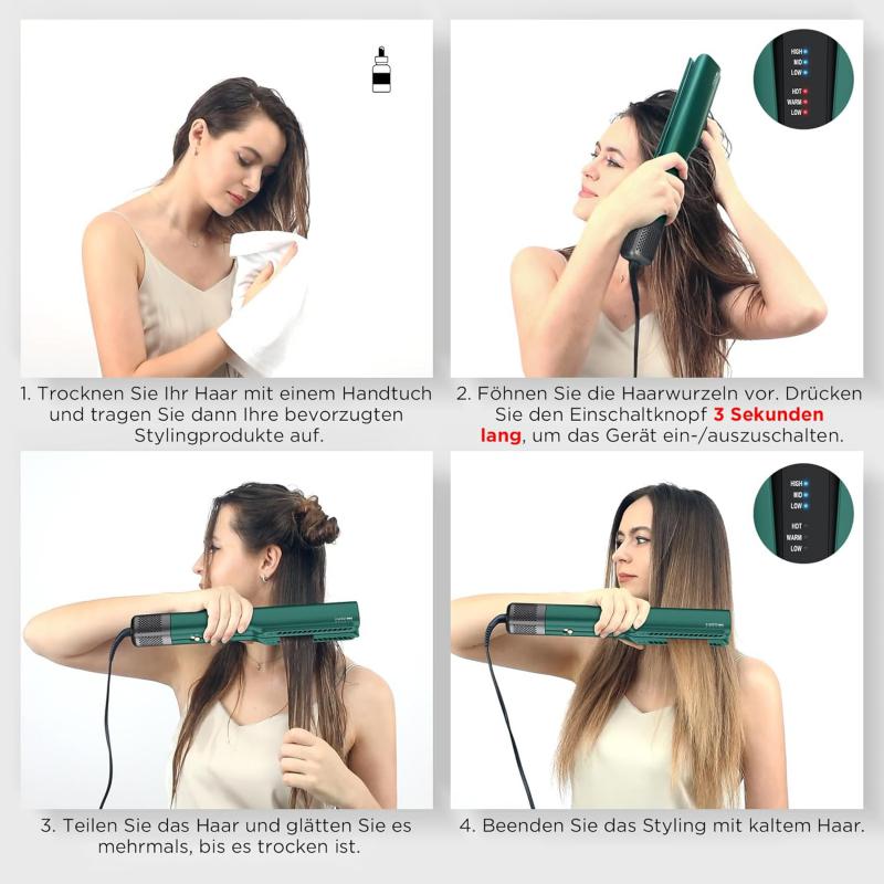 اتو موی سشواری بادی PARWIN PRO BEAUTY مدل B0DPKT5JJD (صاف‌کننده با هوای گرم)